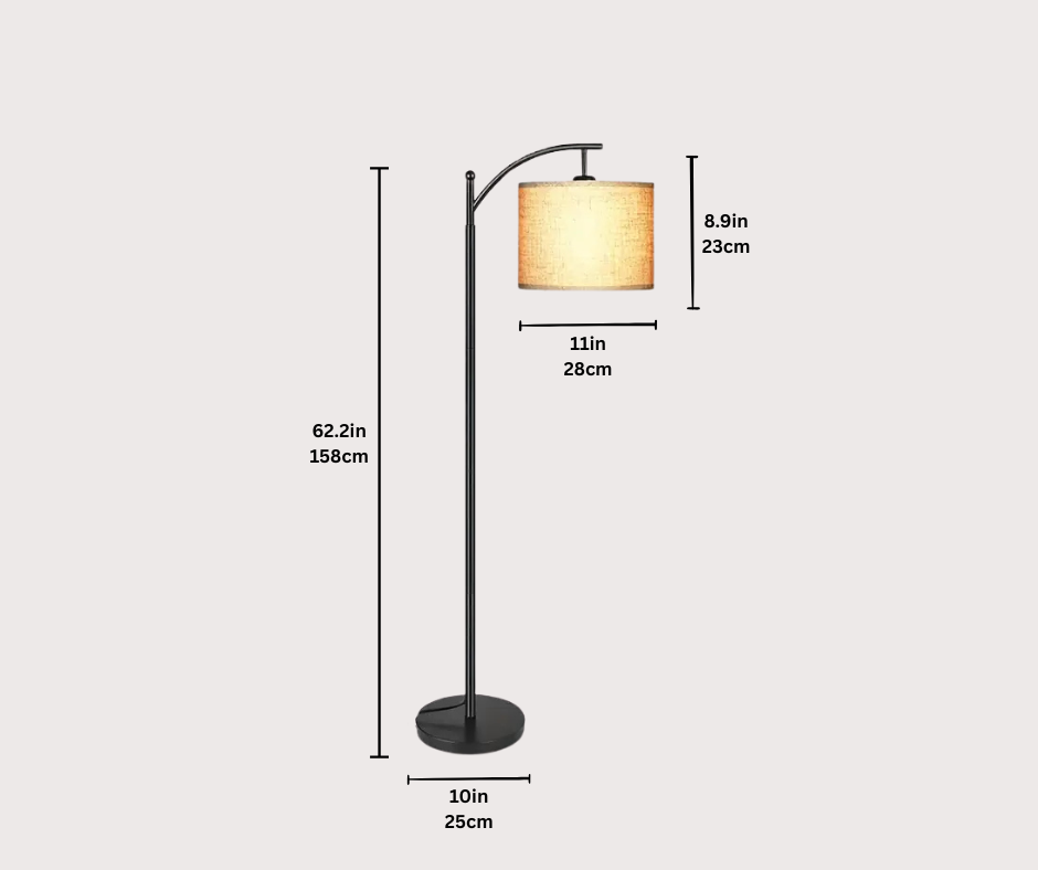 Living Room Floor Lamp With 3 Color Temperature LED Bulb